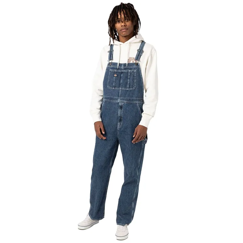 Dickies Classic Denim Bib Jeans Blue- XS