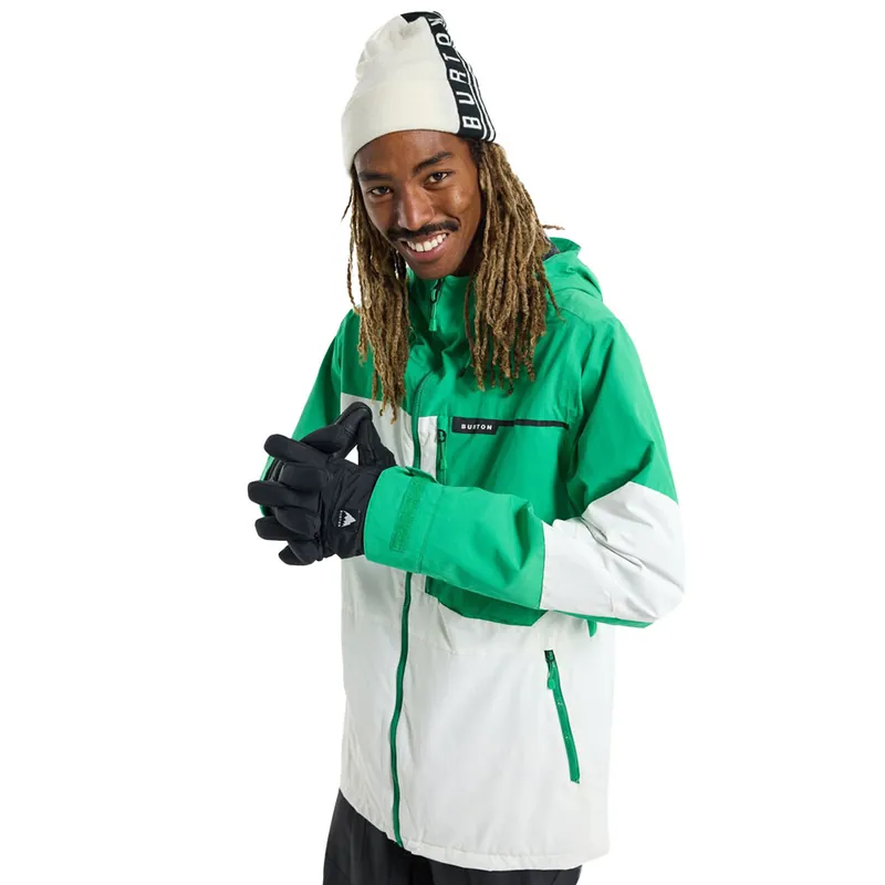 Burton Peasy 2L Winterjacke Clover Green/Stout White-9