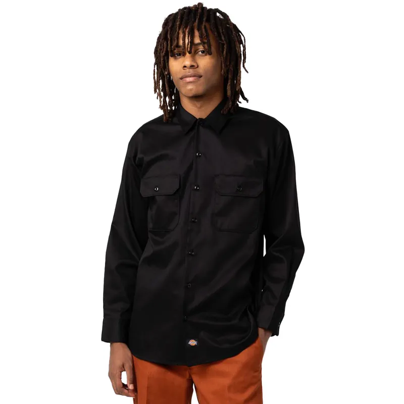 Dickies Work Shirt LS REC Langarmhemd Black- XS