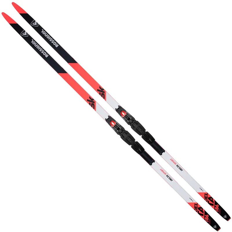 Rossignol Delta Sport Skating Langlaufskier-Set Black/Red/White-