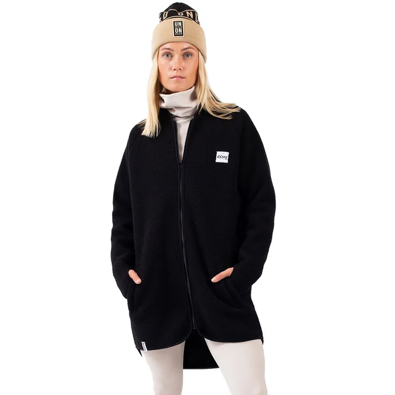 eivy Redwood Sherpa Coat Fleecemantel Black- XS