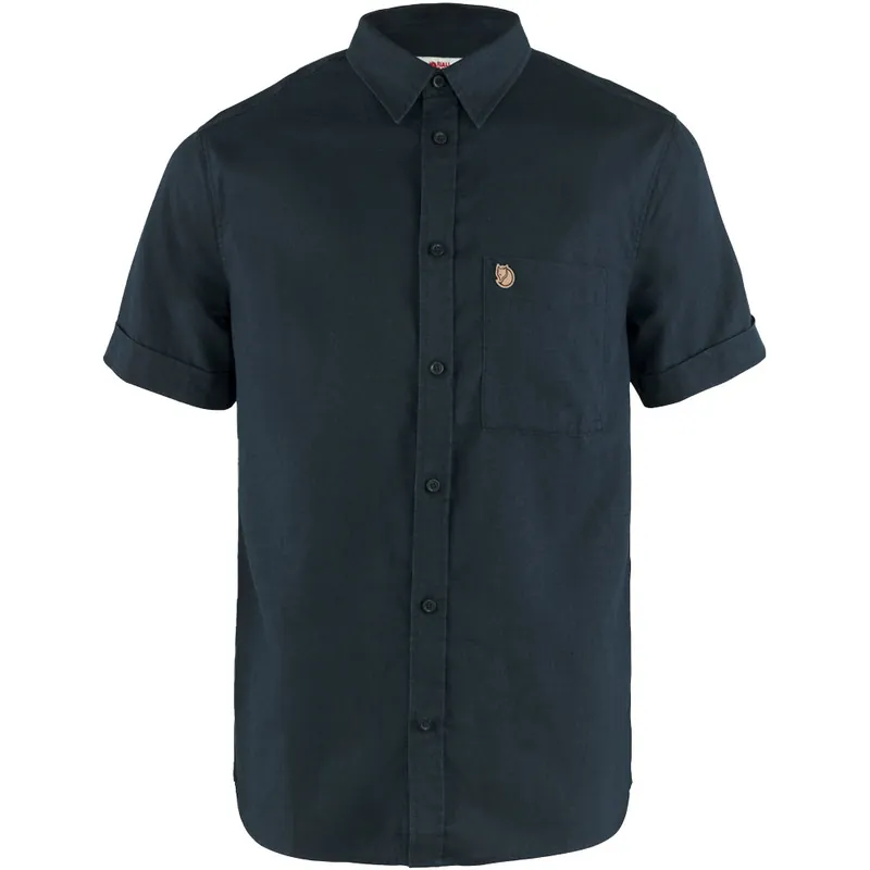 Fjällräven Övik Travel Kurzarm-Hemd Dark Navy- S