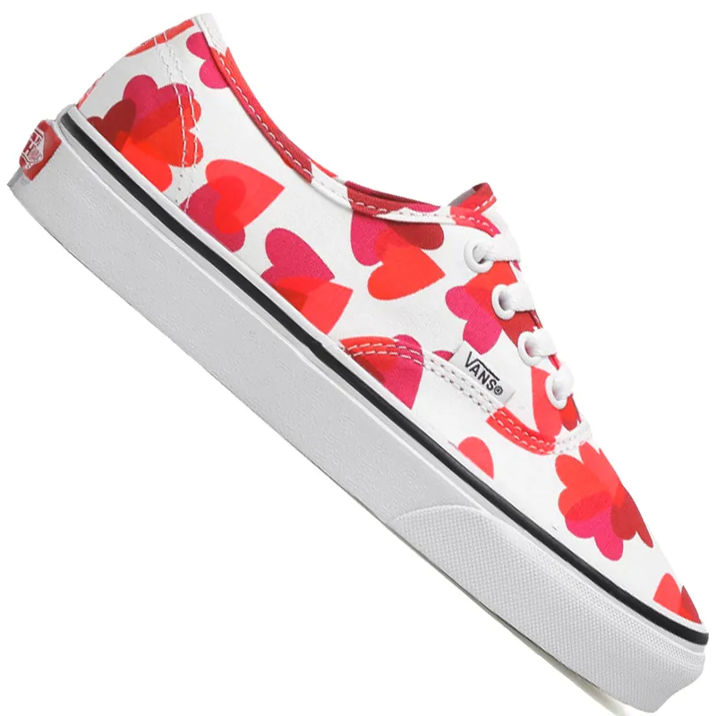 Vans Authentic Sneaker (Valentines Heart) True White/Fuchsia- 36