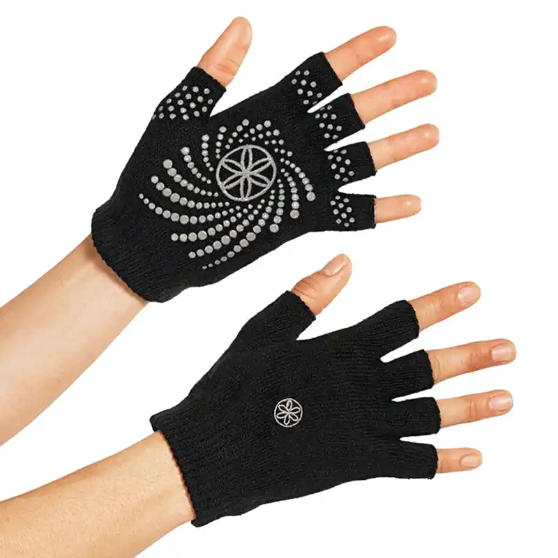 GAIAM Grippy Yoga Gloves Handschuhe Black/Grey-