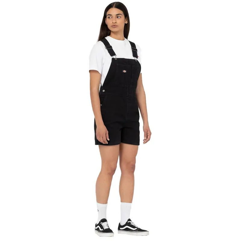 Dickies Duck Canvas Bib Short Latzshort Stone Washed Black- XS