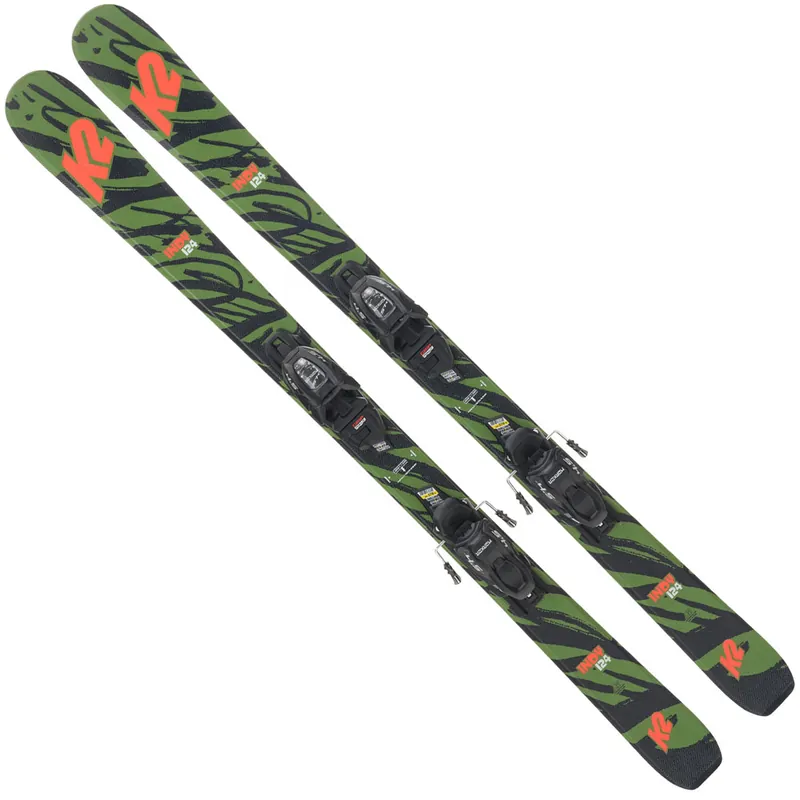 K2 Indy Kinder-Ski Black/Green/Camo-