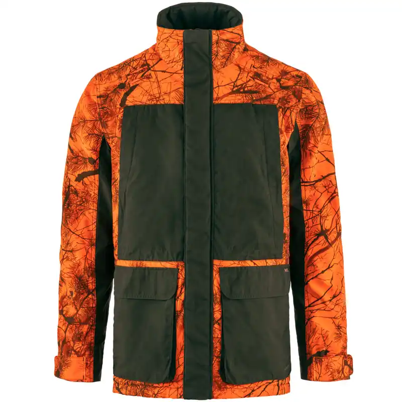 Fjällräven Brenner Pro Padded Jagdjacke Orange Multi Camo/Deep Forest-9
