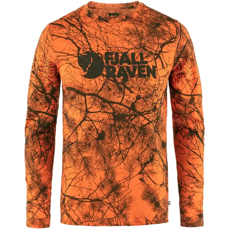 Fjällräven Värmland Wool LS Langarmshirt Orange Multi Camo- S