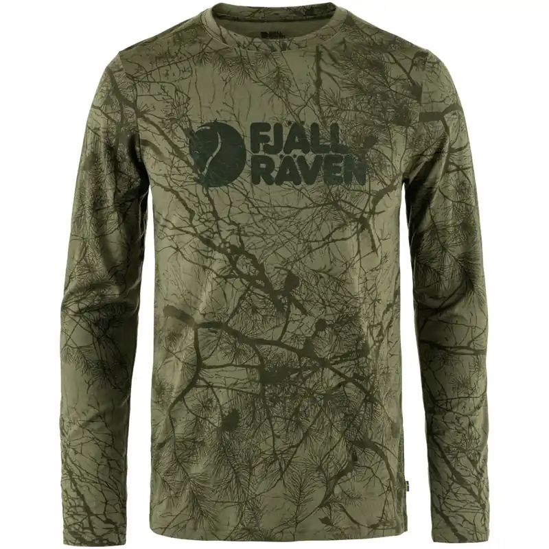 Fjällräven Värmland Wool LS Longsleeve Green Camo- S