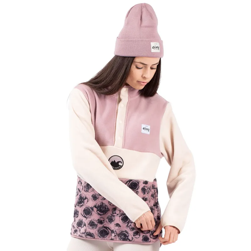 eivy Mountain Fleece Fleecepullover Charcoal Woodrose- M