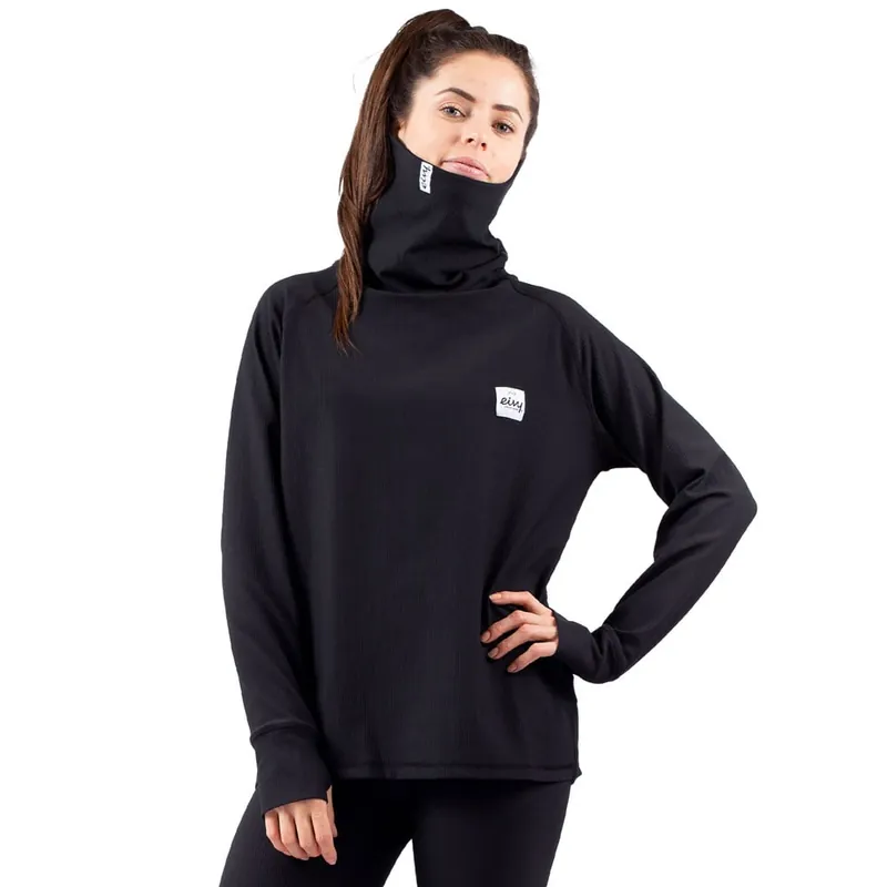 eivy Boyfriends Gaiter Rib Top Base Layer Black- XS
