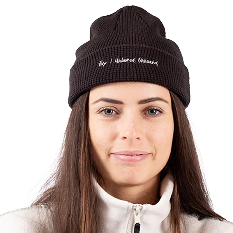 eivy Shorty Waffle Knit Beanie Black-