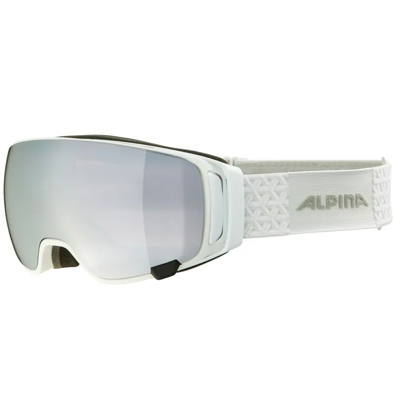Alpina Double Jack MAG Q Skibrille White Gloss/Q Rubyred/Ceramic Black-