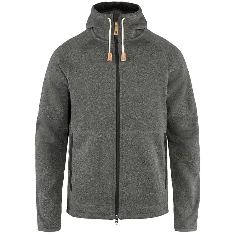 Fjällräven Övik Fleece Hoodie Fleecejacke Dark Grey-9