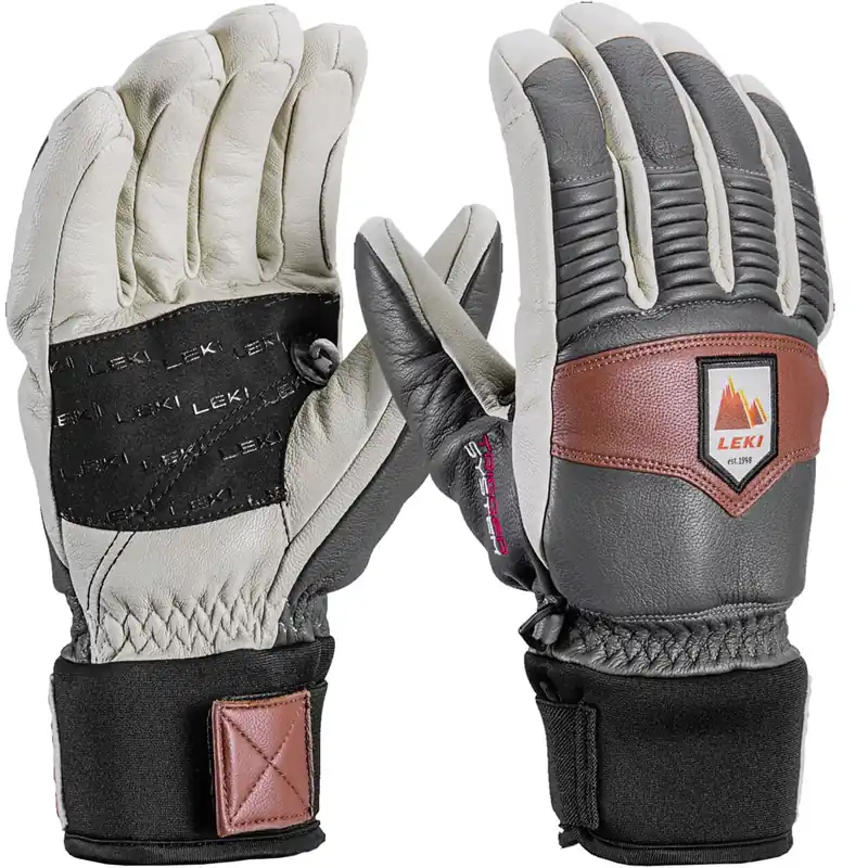 Leki Patrol 3D Skihandschuhe Graphit/Off White/Maroon-9