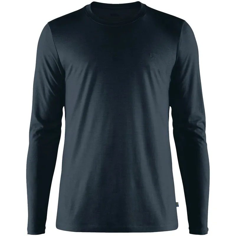 Fjällräven Abisko Wool LS Langarmshirt Dark Navy- S