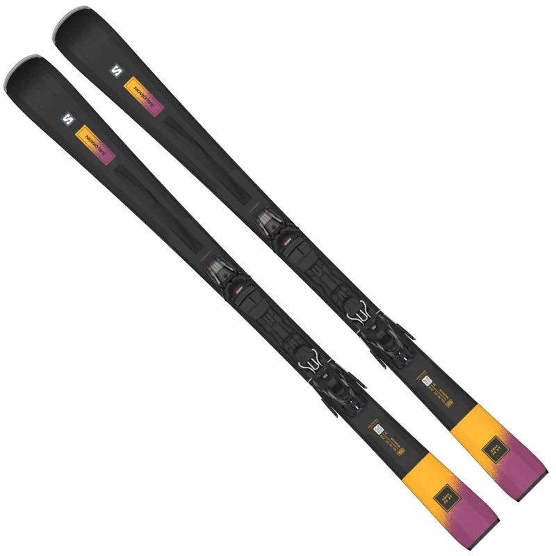 Salomon E S/Max F8 XT W Alpin-Ski Black/Neon Turmeric/Prune-