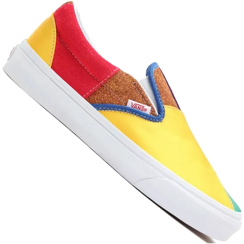 Vans Classic Slip-On Slipper (Pride) Patchwork/True White- 38 - Nur noch 1 auf Lager