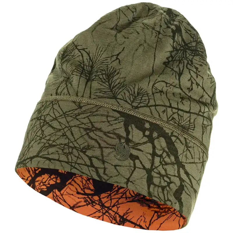 Fjällräven Lappland Beanie Wendemütze Green Camo/Orange Multi Camo-