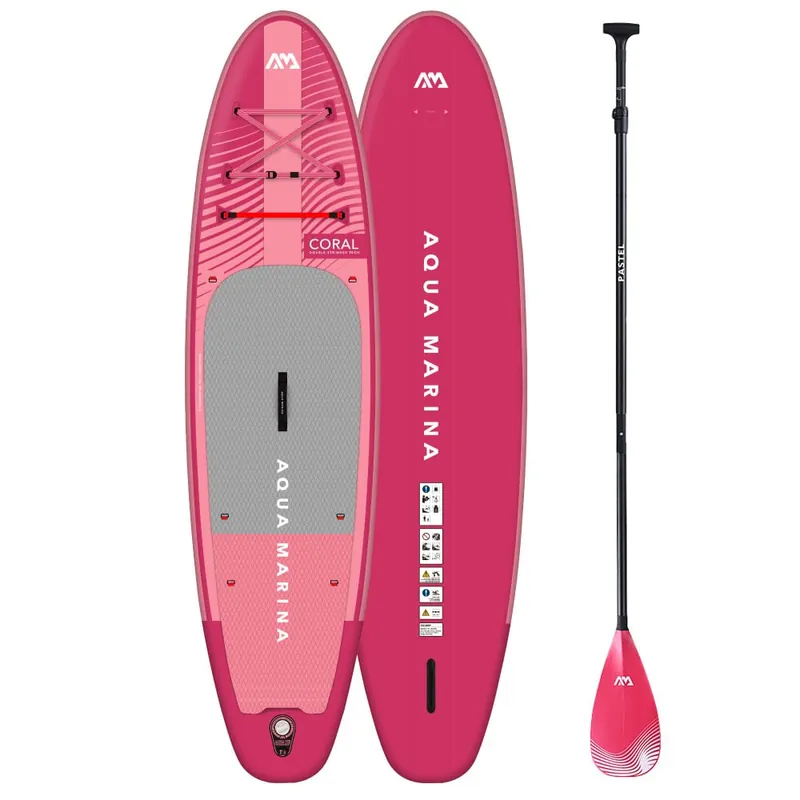 Aqua Marina Coral Set 10'2'' Stand Up Paddle Raspberry-