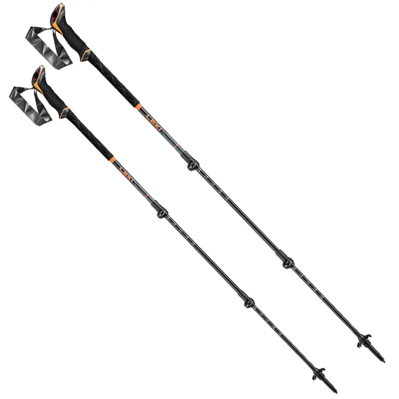 Leki Sherpa Light Wanderstock Neon Orange Black-