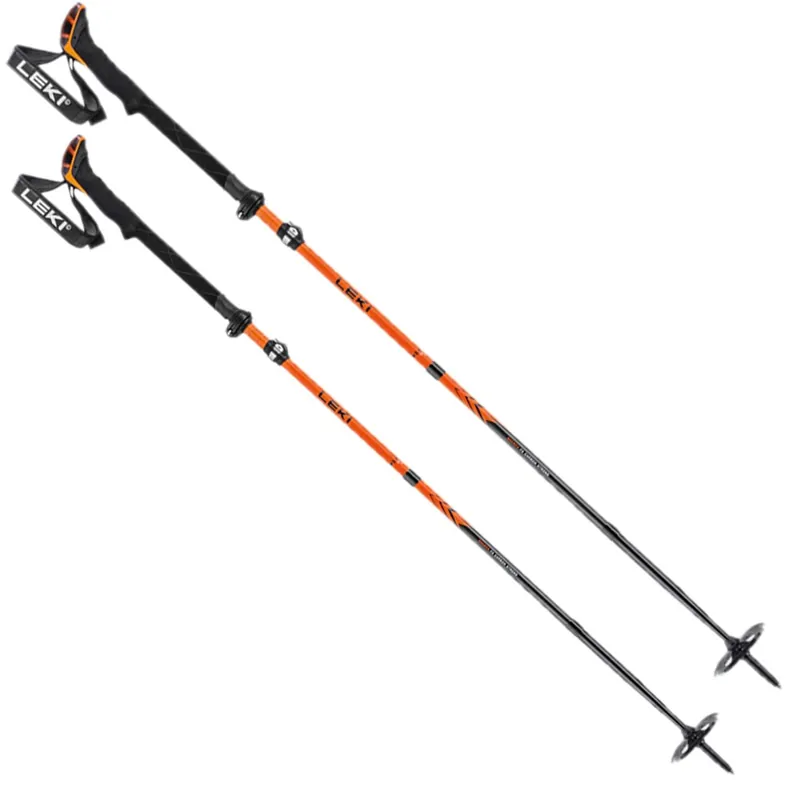 Leki Sherpa FX Carbon Strong Wanderstöcke Orange Denim Blue-