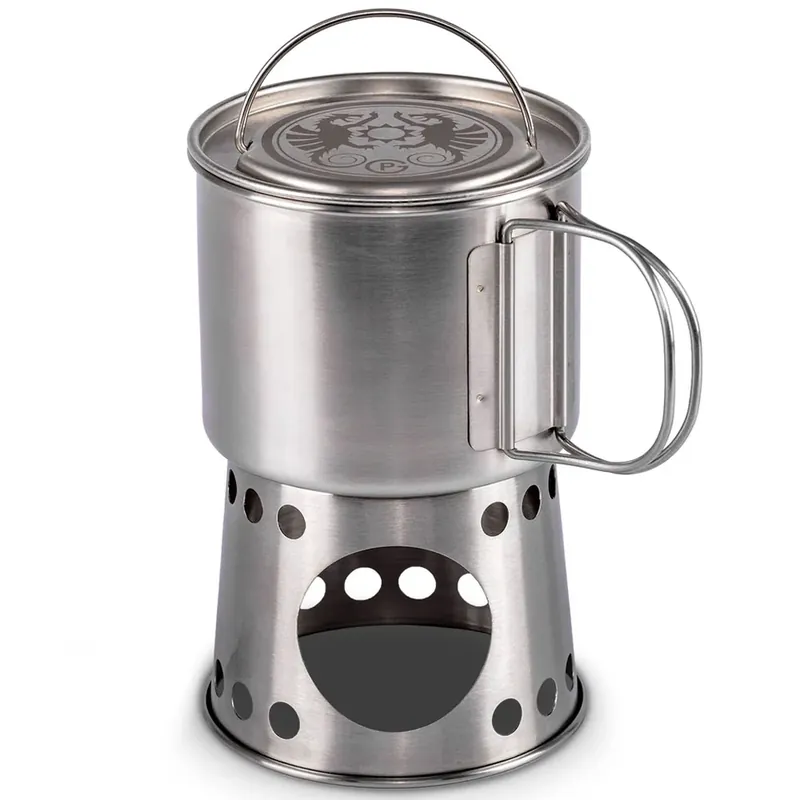 Petromax Kochbecher 750 ml 2in1-Kochbehälter Silber-