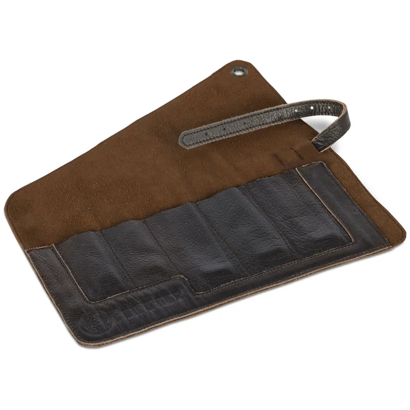 Petromax Bestecktasche aus Leder Camping-Rolltasche Braun-