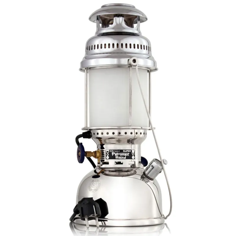 Petromax Tischleuchte HK 500 Elektrolampe Silber-