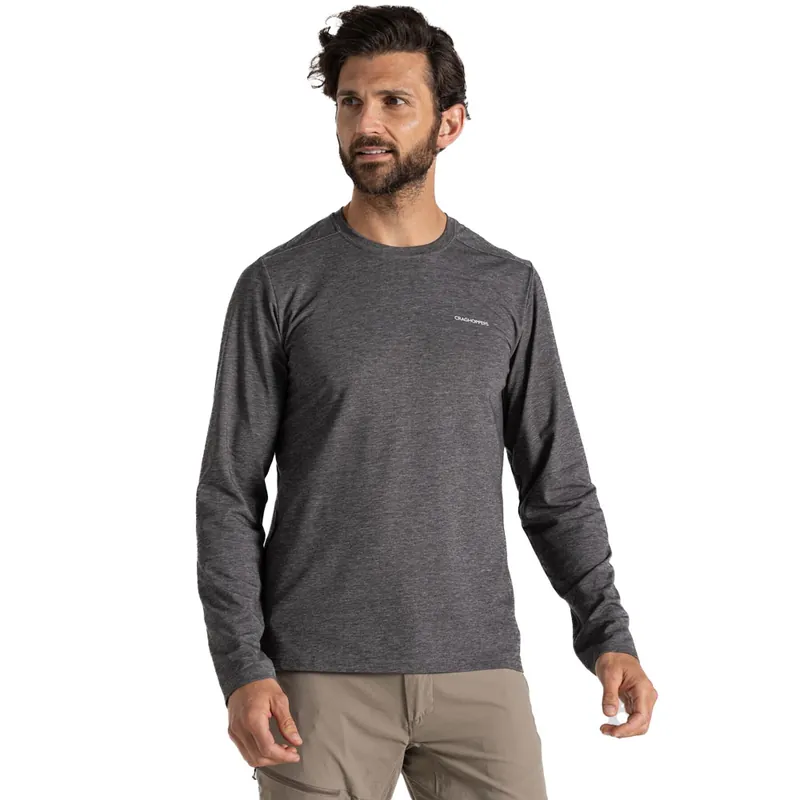 Craghoppers Abel Long Sleeved Langarmshirt Black Pepper Marl- M