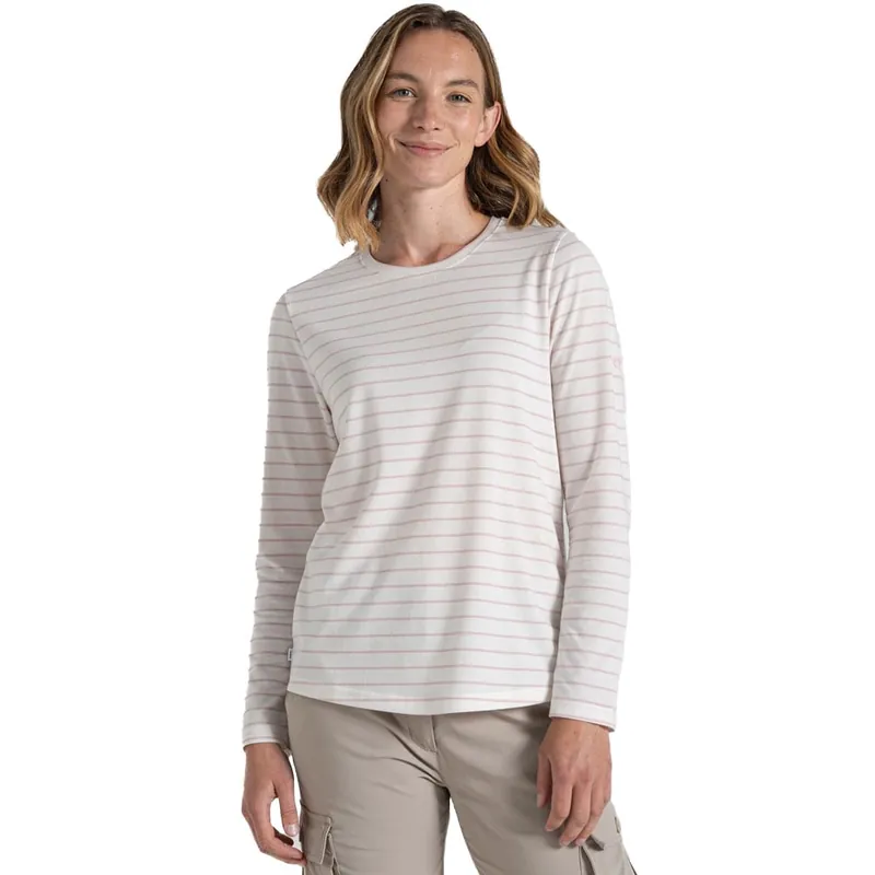 Craghoppers Akona Funktiosnshirt Dusky Carnation Stripe- 38