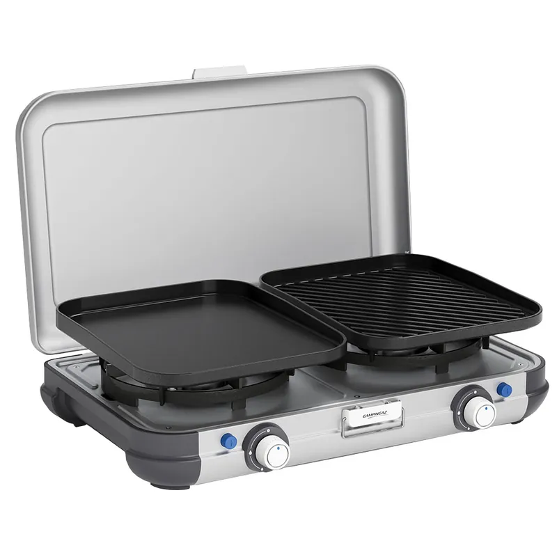 Campingaz Camping Kitchen 2 Grill & Go CV 2-Flamm Campingkocher Silber-