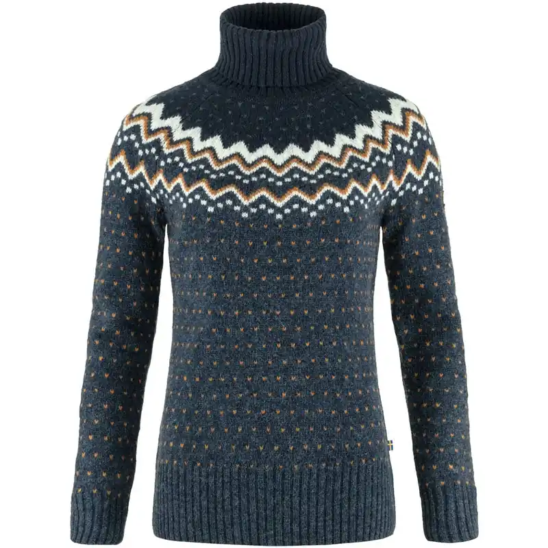 Fjällräven Övik Knit Roller Neck Rollkragenpullover Navy/Dark Navy- XS