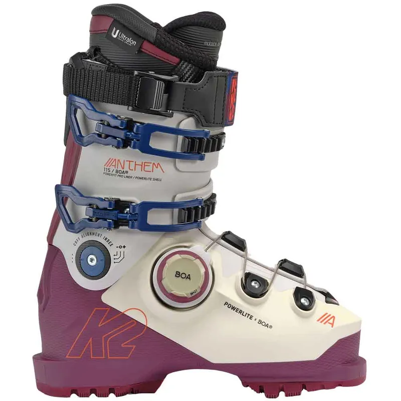 K2 Anthem 115 BOA Skischuhe Burgundy/Beige-