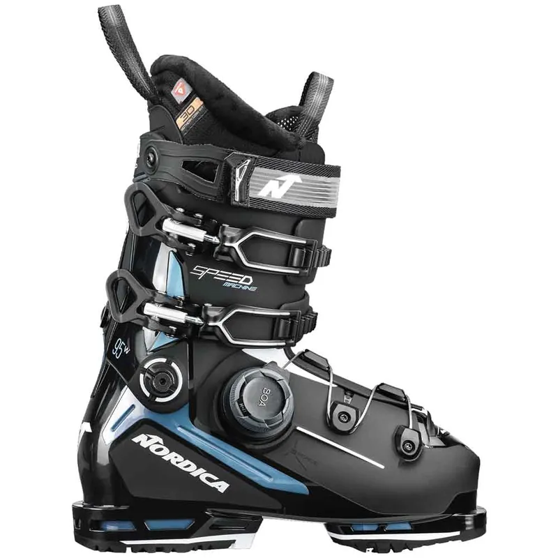 Nordica Speedmachine 3 BOA 95 W GW Skischuhe Black/Light Blue/White- 24.5