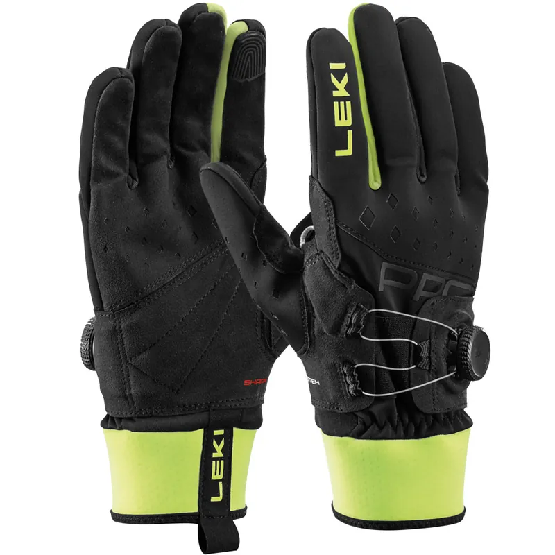 Leki PRC Boa Shark Langlaufhandschuhe Black/Neonyellow-9