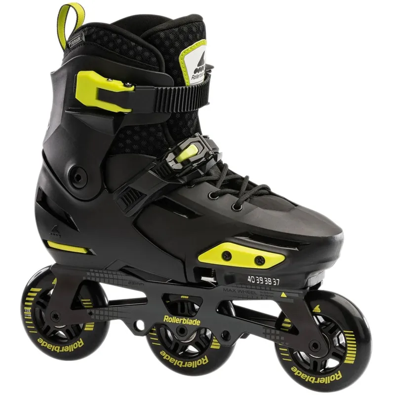 Rollerblade Apex 3WD Inline-Skates Black/Lime- 29-32