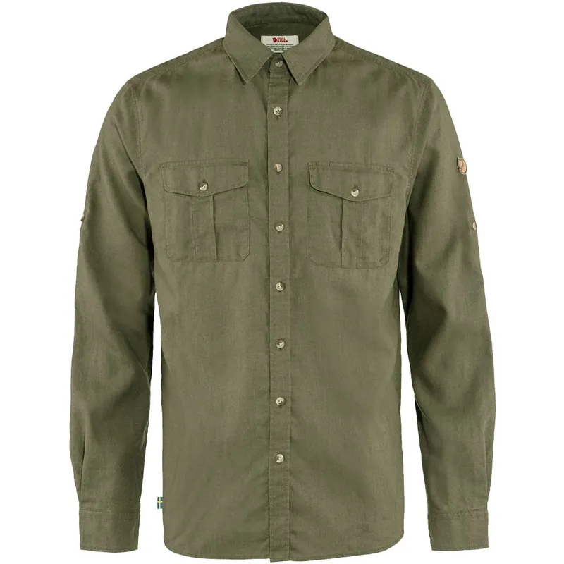 Fjällräven Övik Travel LS Freizeithemd Green- S