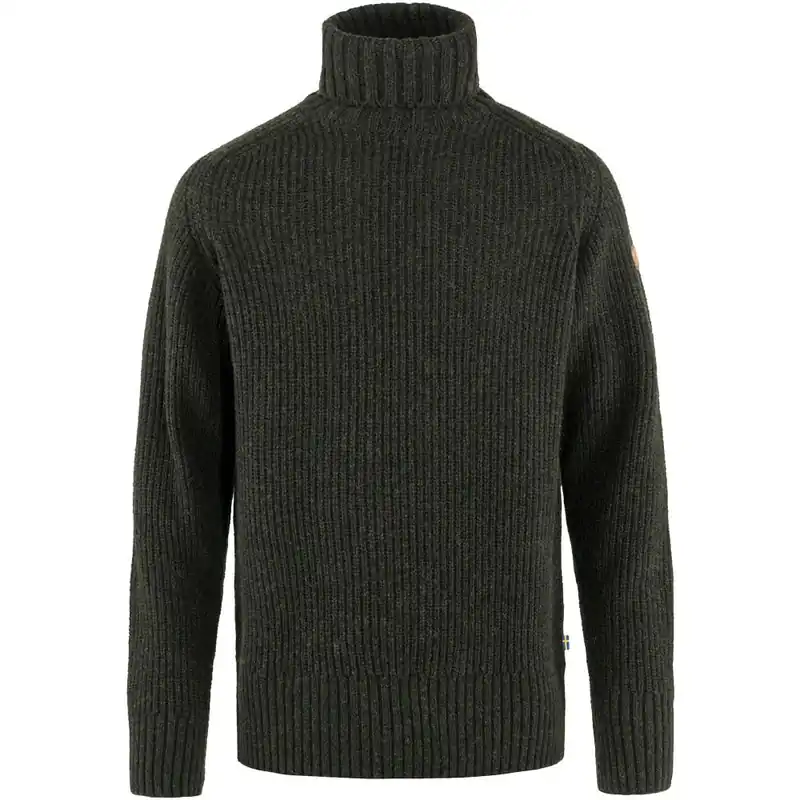 Fjällräven Övik Roller Neck Rollkragenpullover Dark Olive- S