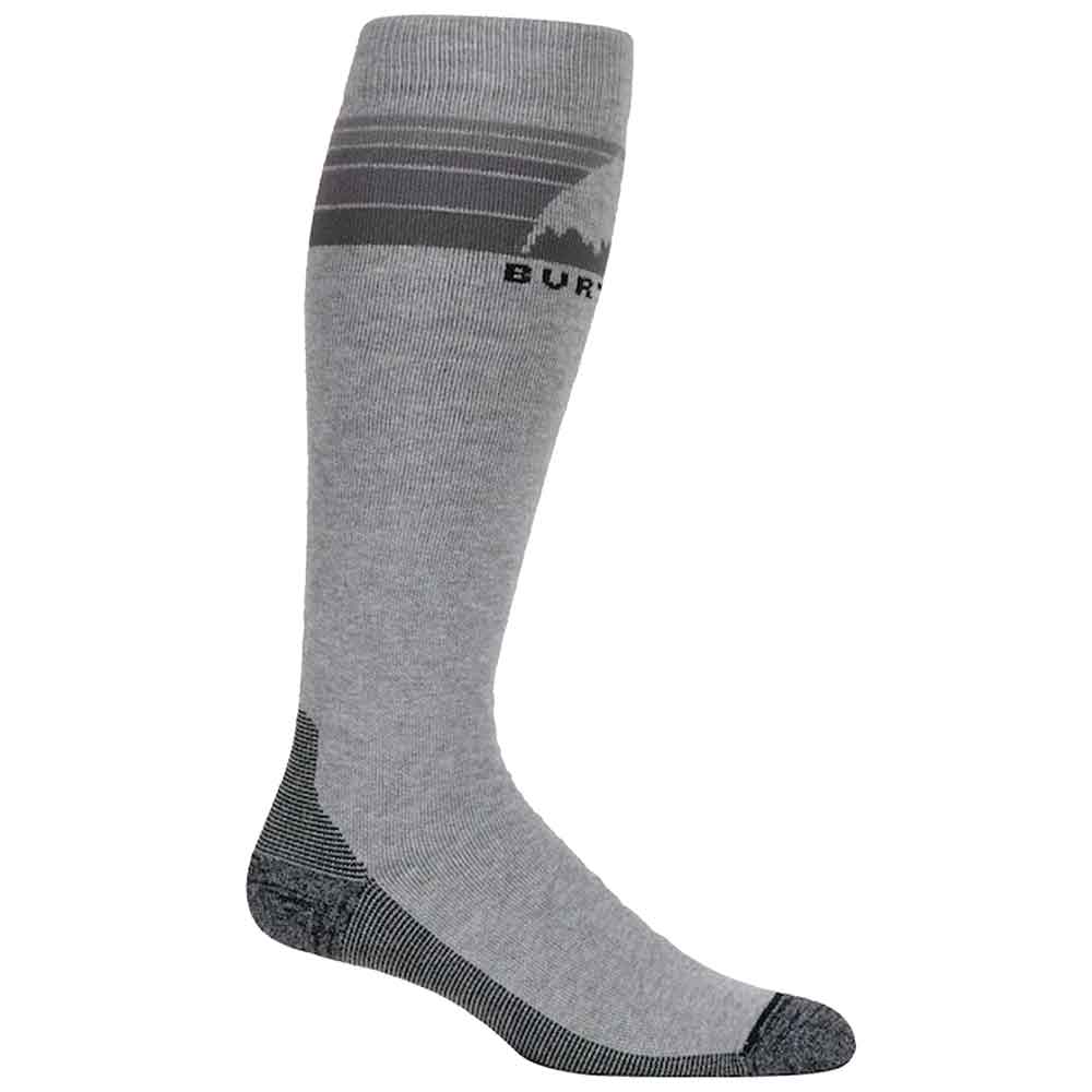 Burton Mens Emblem Midweight Wintersportsocken Gray Heather-9