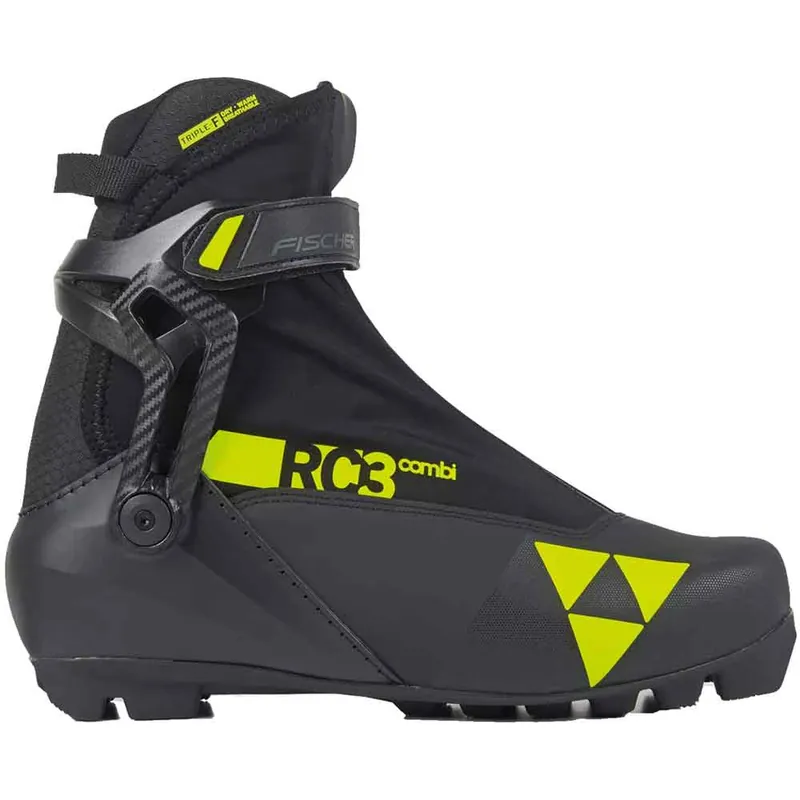 Fischer RC3 Combi Langlaufschuhe Black/Yellow-9