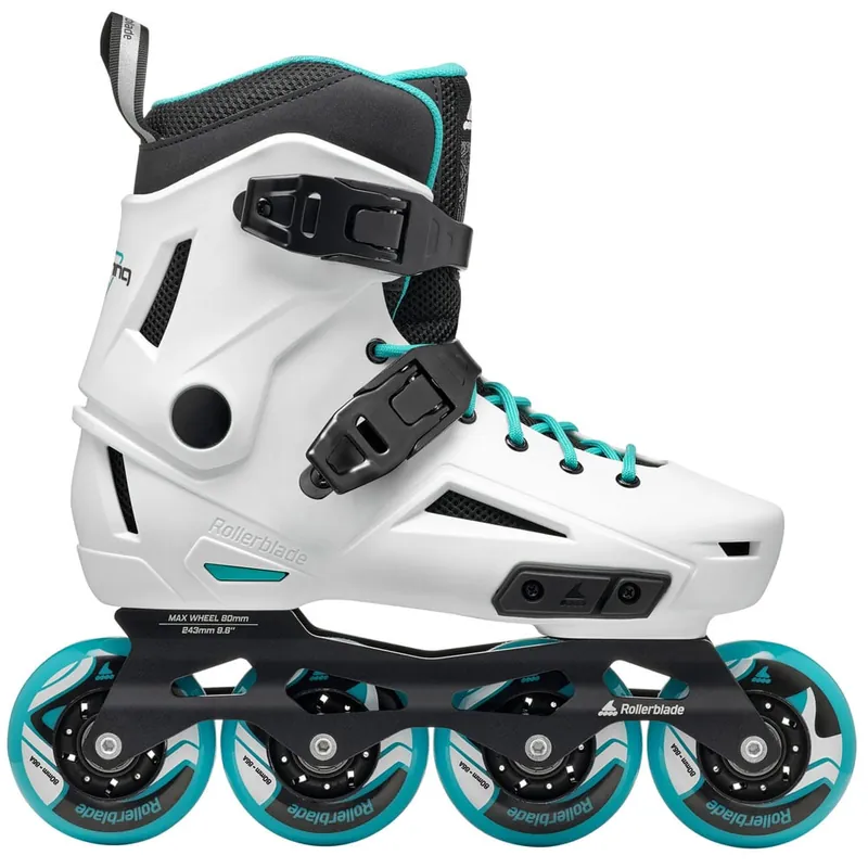 Rollerblade Lightning 80 Inline-Skates White/Aqua- 35/36