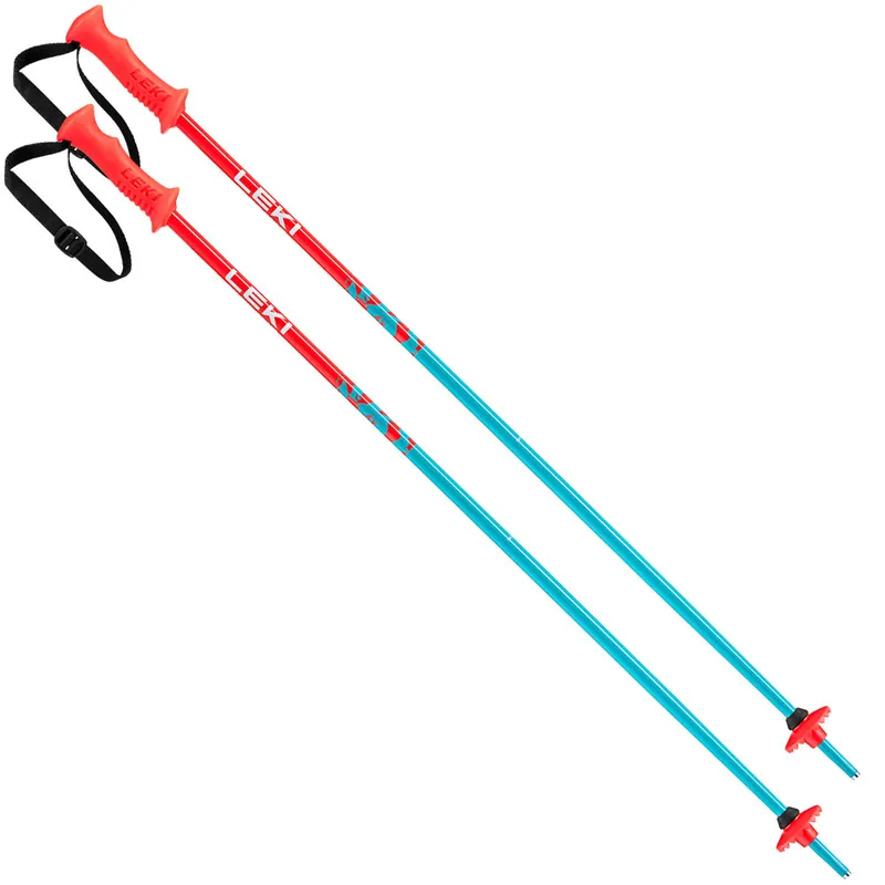 Leki Rider Skistöcke Petrol Bright/Red White-