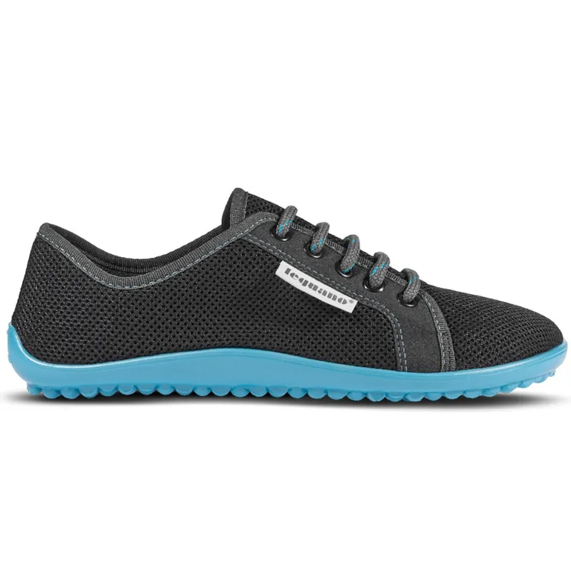 Leguano Aktiv Barfußschuhe Anthrazit/Blau-