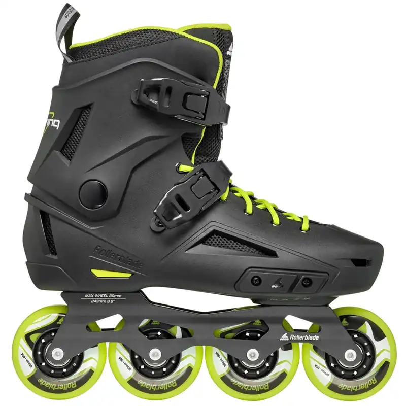Rollerblade Lightning 80 Inline-Skates Black/Lime- 38/38.5