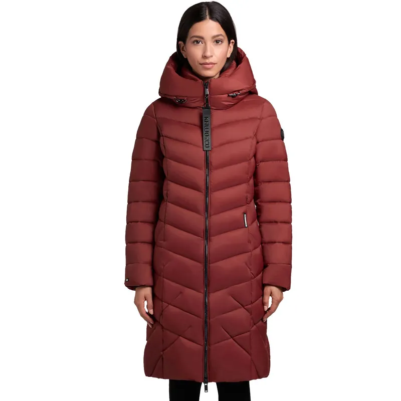 khujo Odana3 Wintermantel Dark Red-9