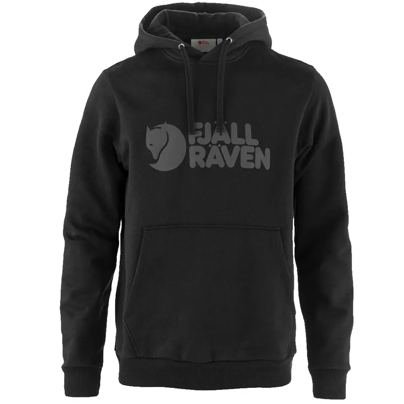 Fjällräven Logo Hoodie Pullover Black- XS