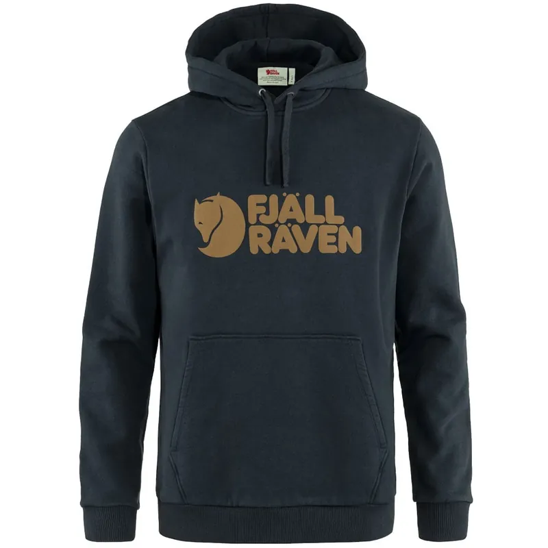Fjällräven Logo Hoodie Pullover Dark Navy- XS