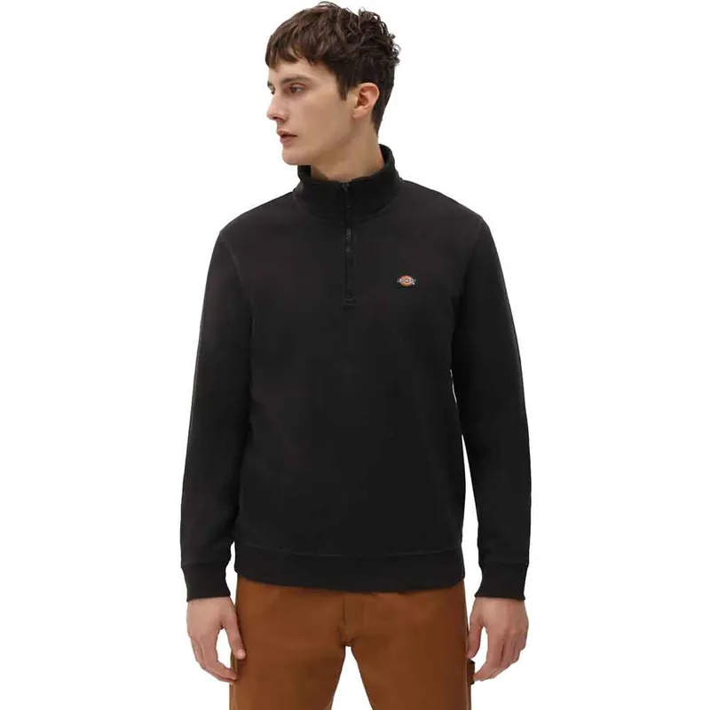 Dickies Oakport Quarter Zip Sweatshirt Black- XS