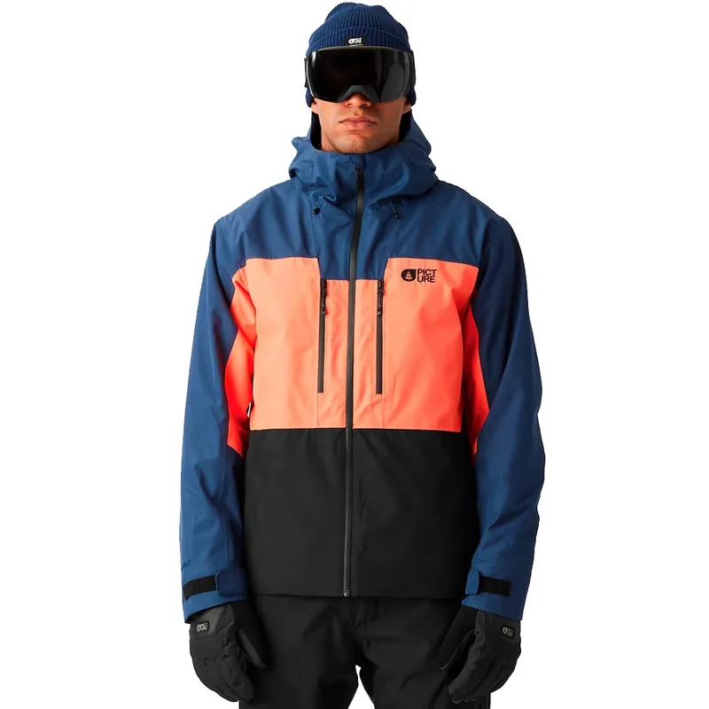 Picture Object Schneejacke Patriot Blue/Neon Flare-9